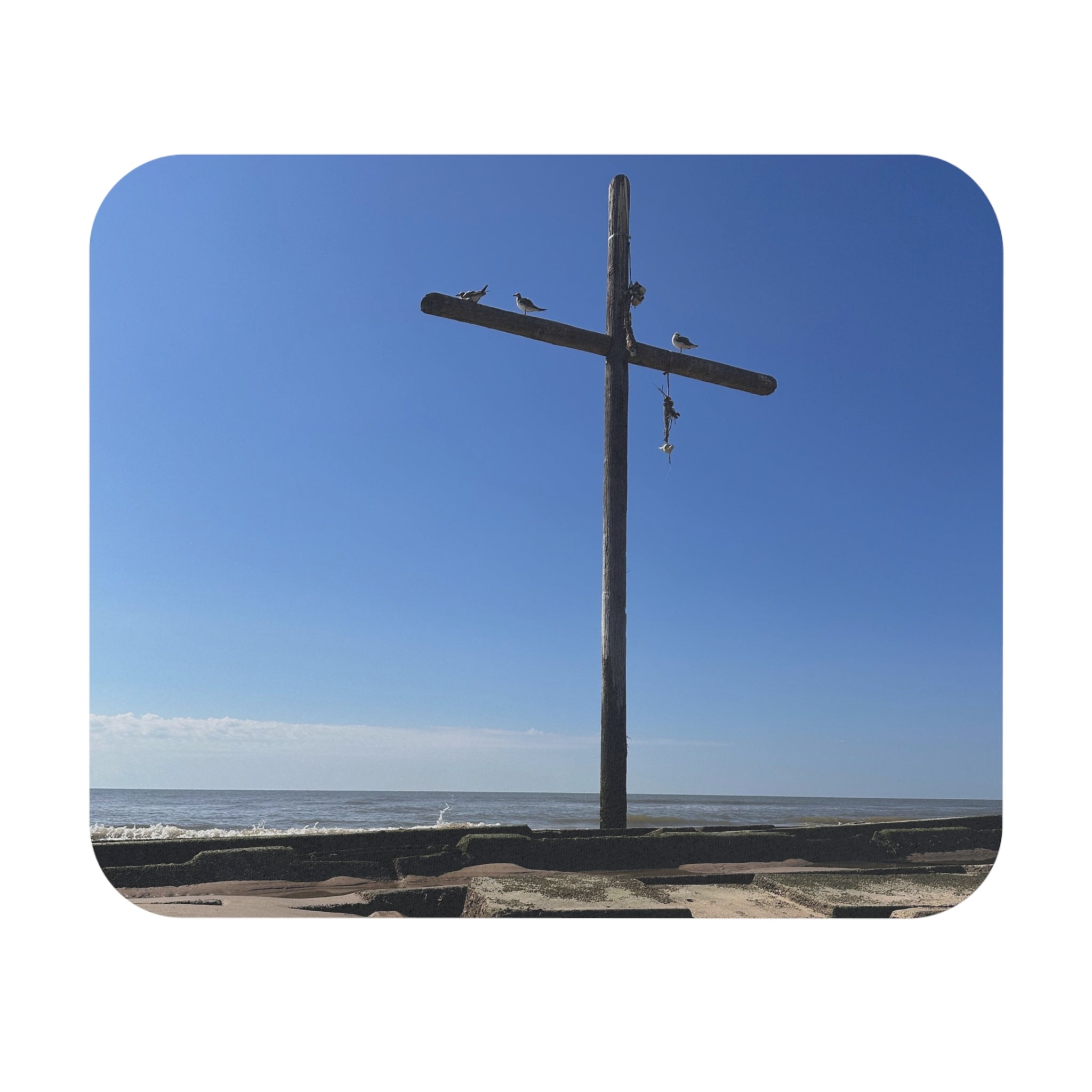 Galveston, TX Cross Mouse Pad