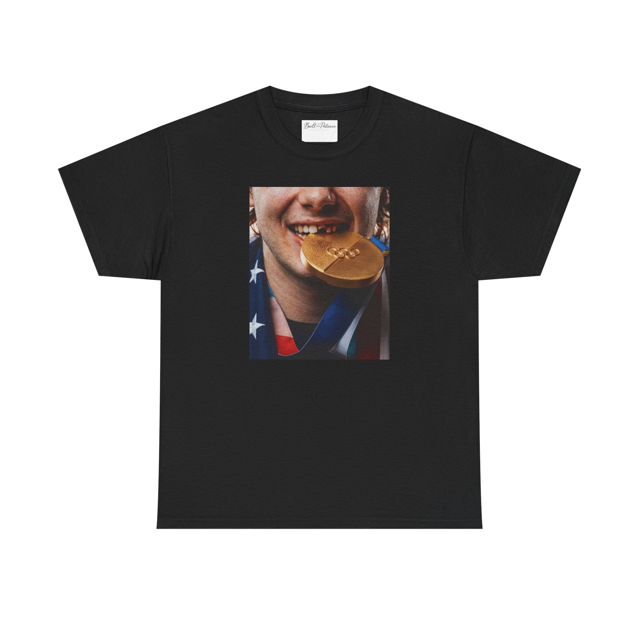Gold Medal Smile T-Shirt — Olympic Victory Photo Tee